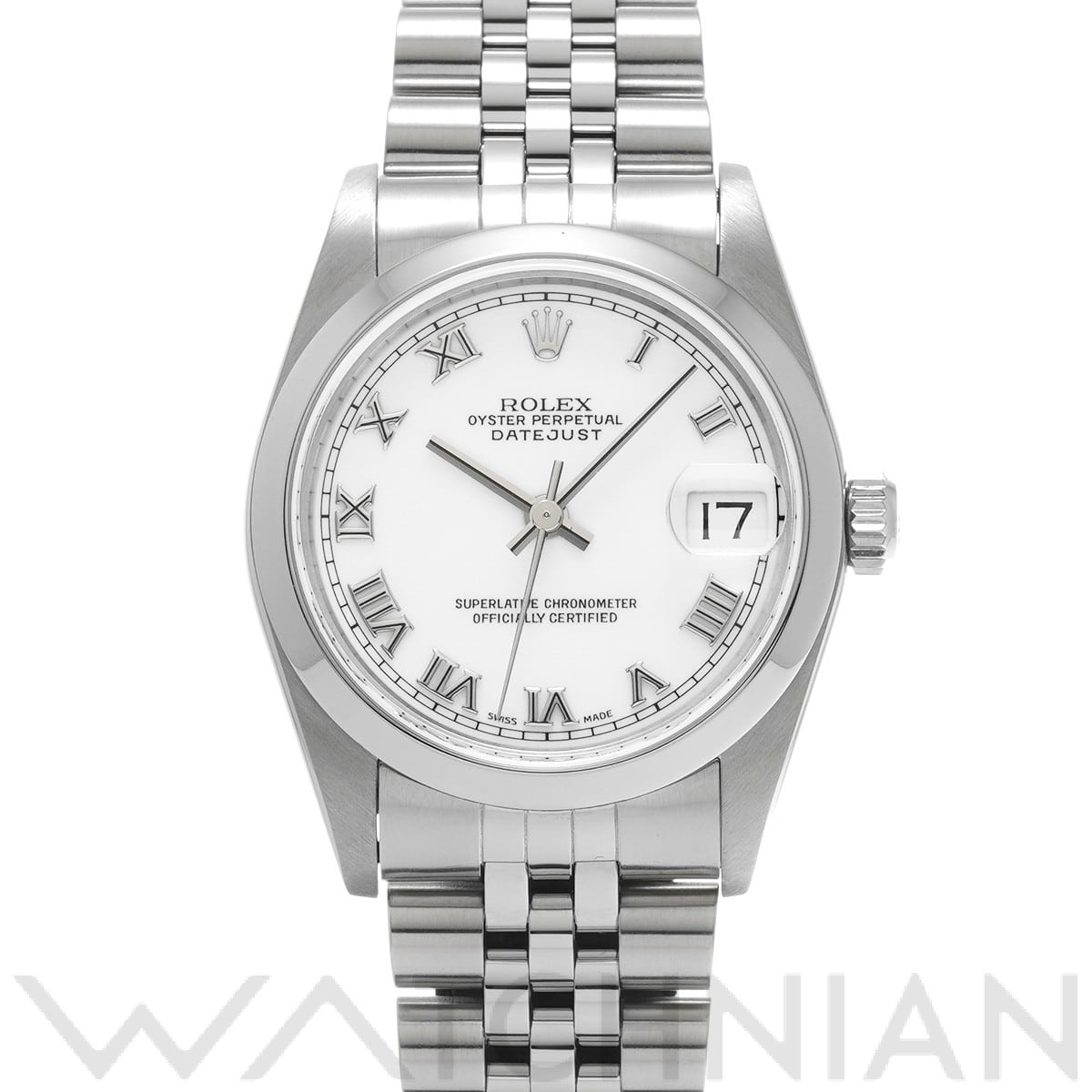 ロレックス デイトジャスト 68240 ホワイト ユニセックス 時計 【中古】【wristwatch】