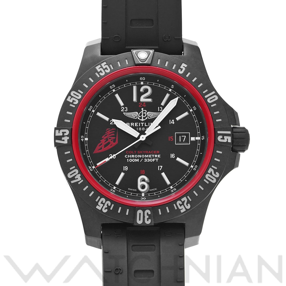 ブライトリング コルト スカイレーサー チーム YOSHI MUROYA X74320B9/BG43 ブラック メンズ 時計 【中古】【wristwatch】