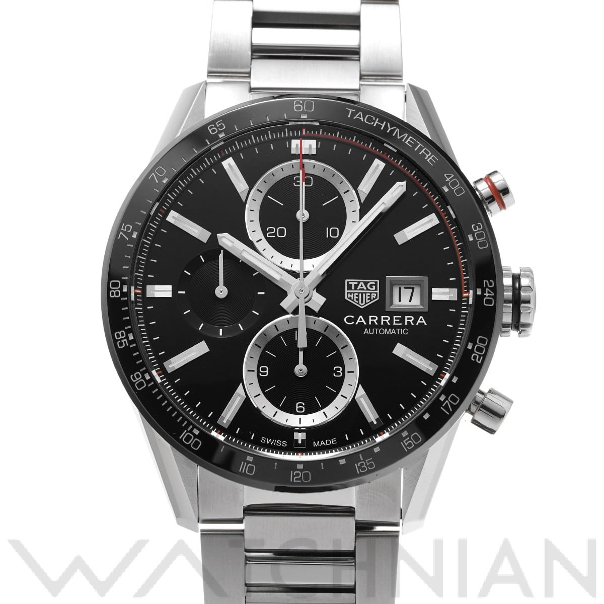 タグ ホイヤー カレラ キャリバー16 クロノグラフ CBM2110.BA0651 ブラック メンズ 時計 【中古】【wristwatch】