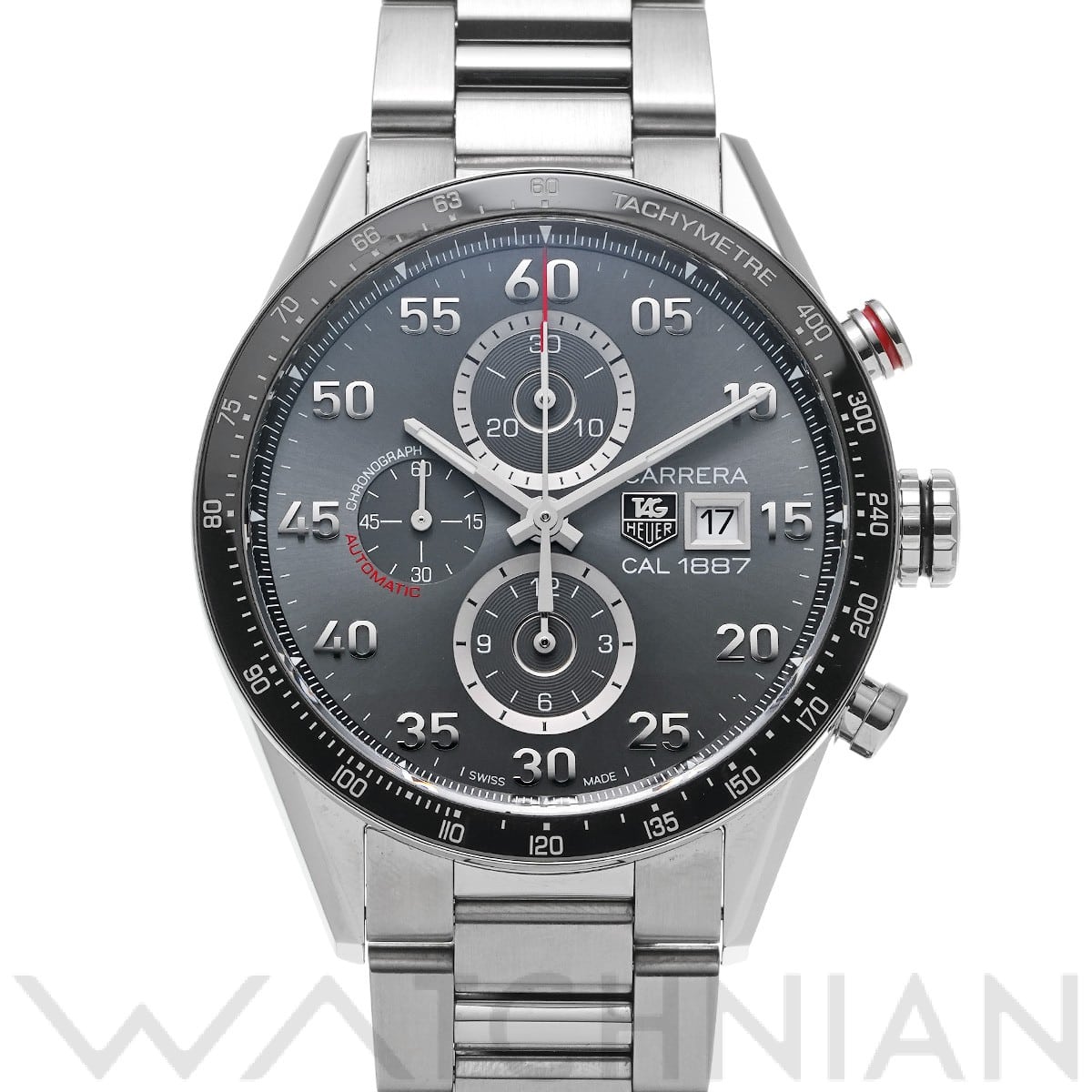 タグ ホイヤー カレラ キャリバー1887 クロノグラフ CAR2A11.BA0799 グレー メンズ 時計 【中古】【wristwatch】