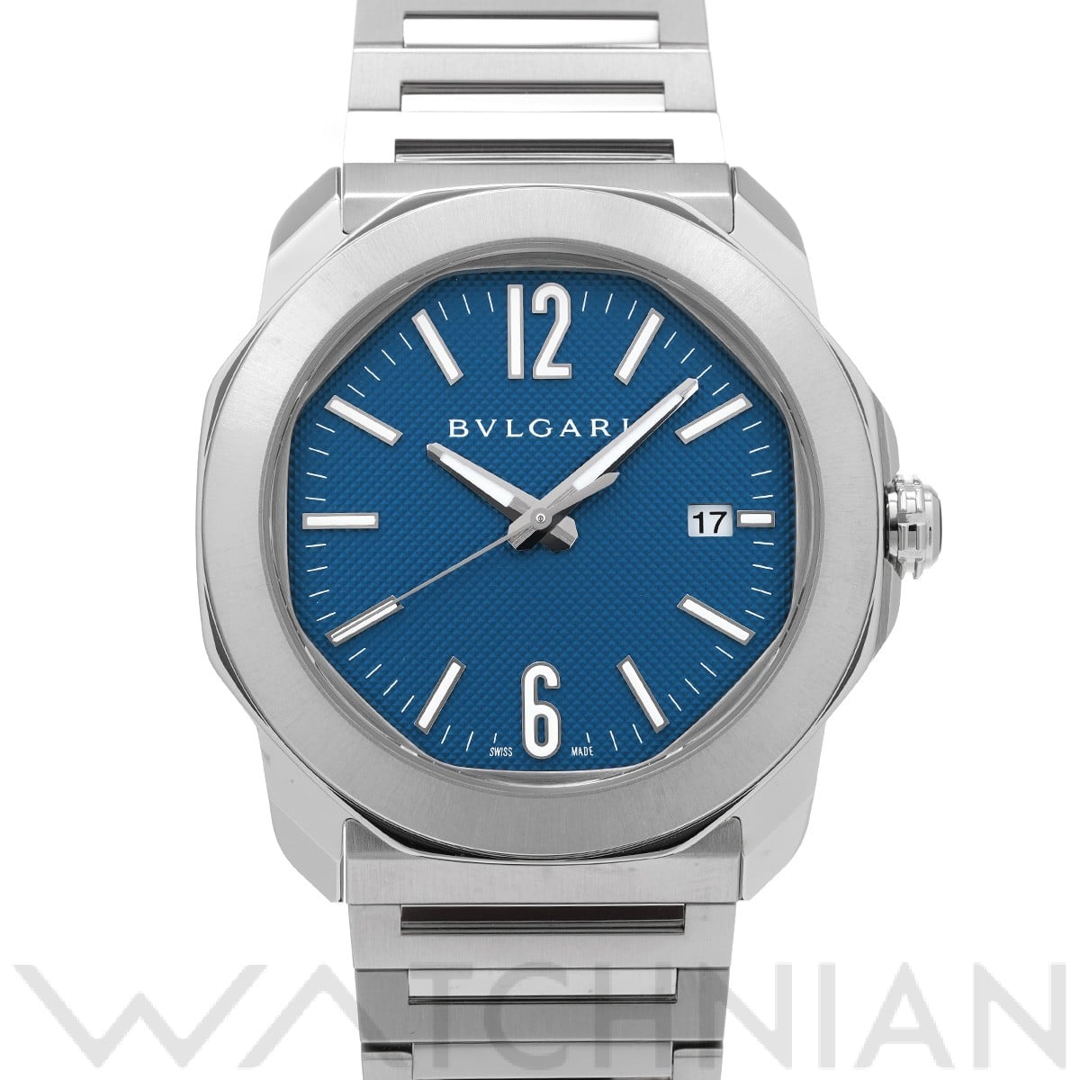 ブルガリ オクト ローマ OC41S ブルー メンズ 時計 【中古】【wristwatch】