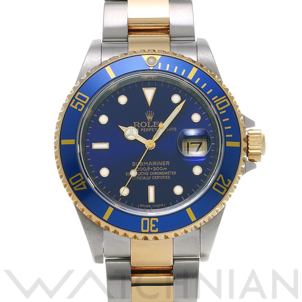 ロレックス サブマリーナ デイト 16613 ブルー メンズ 時計 【中古】【wristwatch】