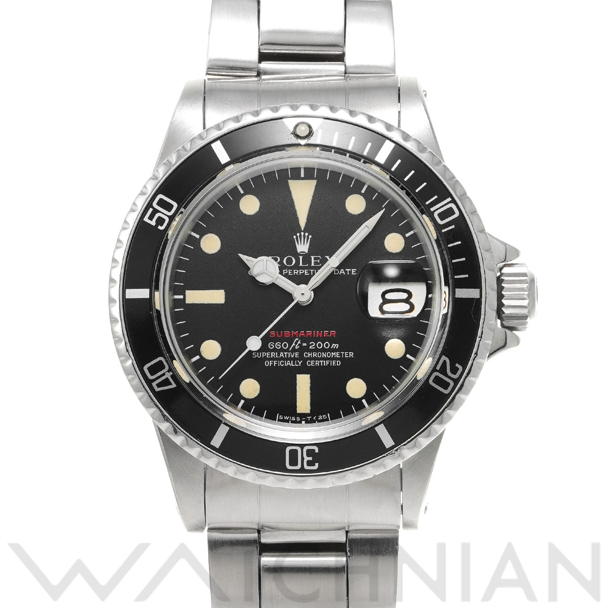 ロレックス 赤サブマリーナ デイト 1680 ブラック メンズ 時計 【中古】【wristwatch】