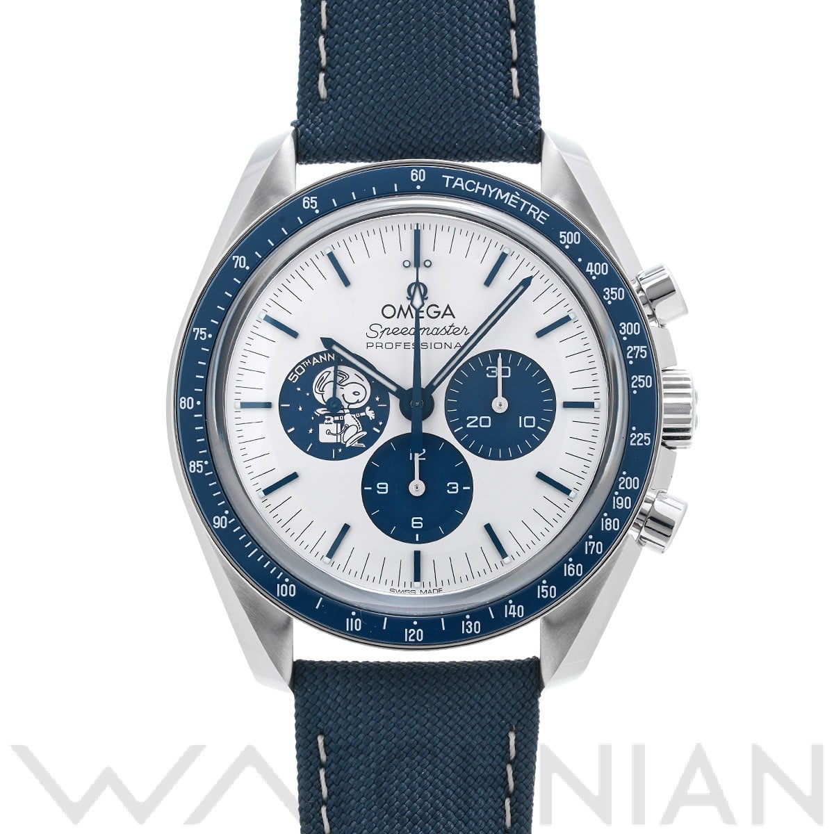 オメガ スピードマスター ムーンウォッチ コーアクシャル マスタークロノメーター シルバー スヌーピーアワード 310.32.42.50.02.001 シルバー/ブルー メンズ 時計 【中古】【wristwatch】