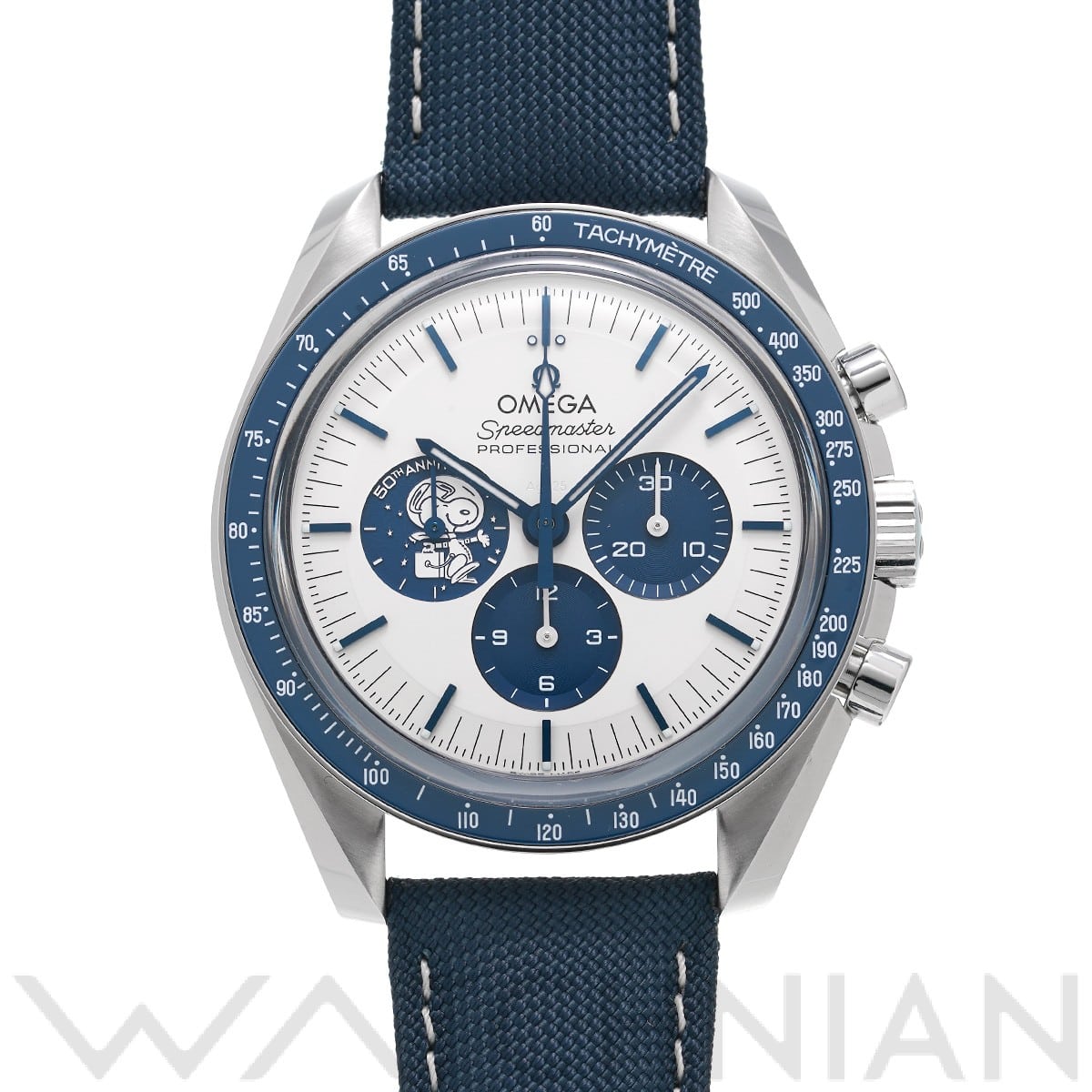 オメガ スピードマスター ムーンウォッチ コーアクシャル マスタークロノメーター シルバー スヌーピーアワード 310.32.42.50.02.001 シルバー/ブルー メンズ 時計 【中古】【wristwatch】