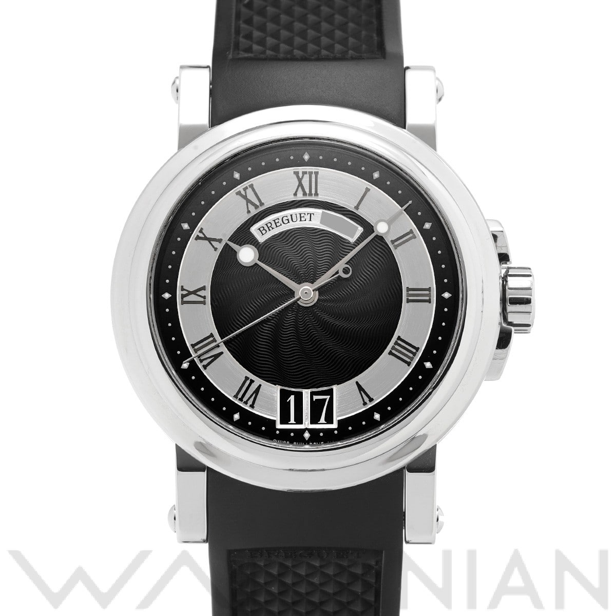ブレゲ マリーン II ラージデイト 5817ST/92/5V8 ブラック/シルバー メンズ 時計 【中古】【wristwatch】