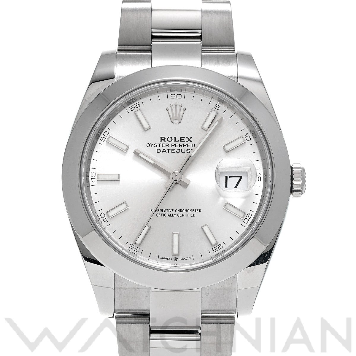 ロレックス デイトジャスト 41 126300 シルバー メンズ 時計 【中古】【wristwatch】