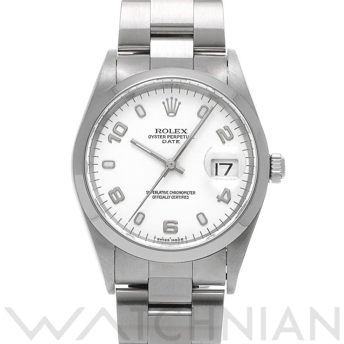 ロレックス オイスターパーペチュアル デイト 15200 ホワイト メンズ 時計 【中古】【wristwatch】