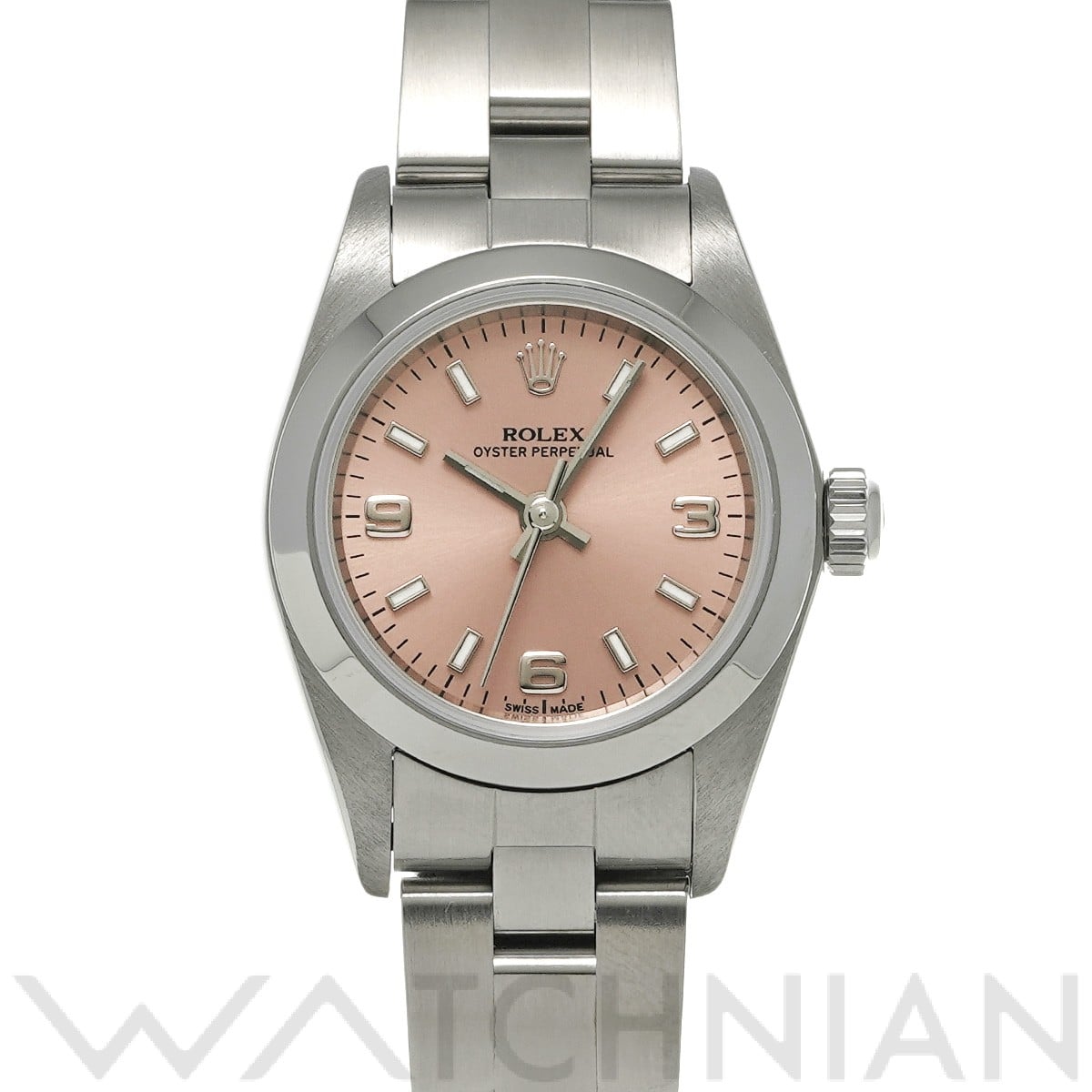 ロレックス オイスターパーペチュアル 76080 ピンク レディース 時計 【中古】【wristwatch】