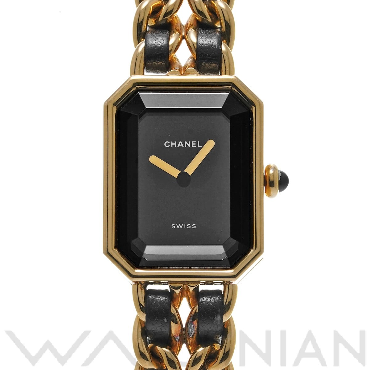 シャネル プルミエール L H0001 ブラック レディース 時計 【中古】【wristwatch】