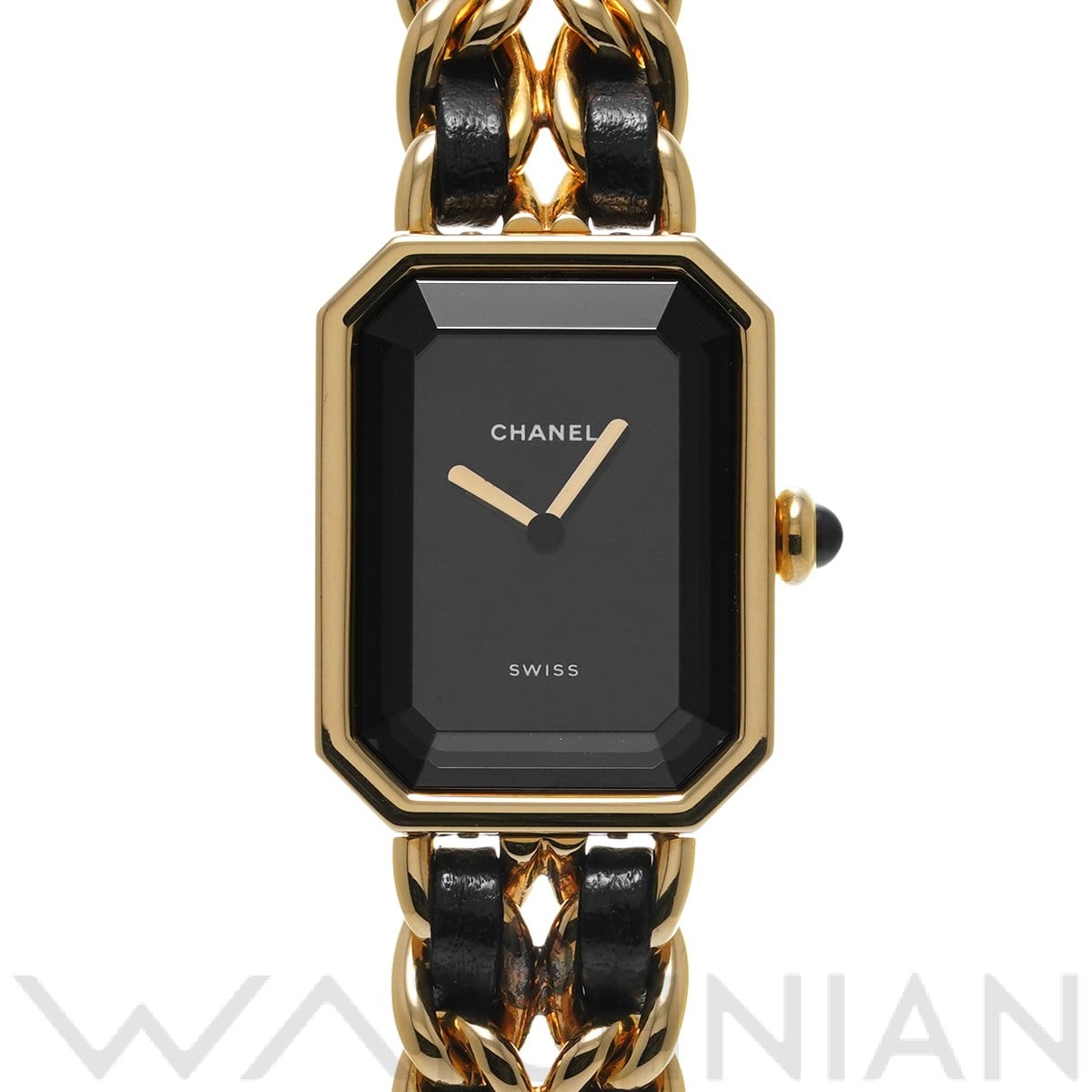 シャネル プルミエール M H0001 ブラック レディース 時計 【中古】【wristwatch】