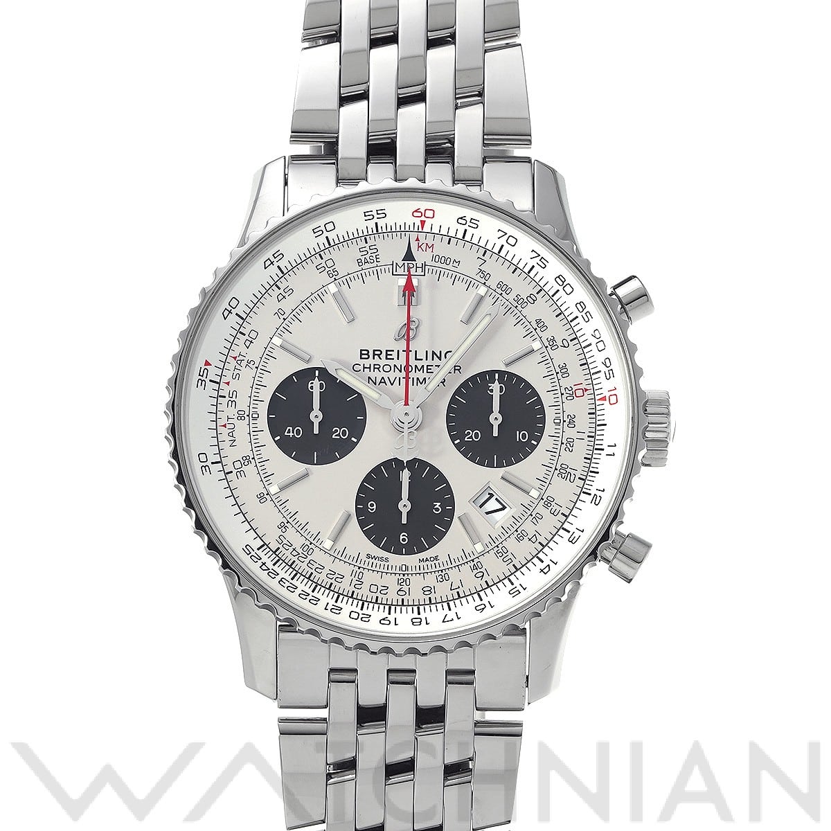 ブライトリング ナビタイマー B01 クロノグラフ 43 AB0121211G1A1 クリーム/ブラック メンズ 時計 【中古】【wristwatch】