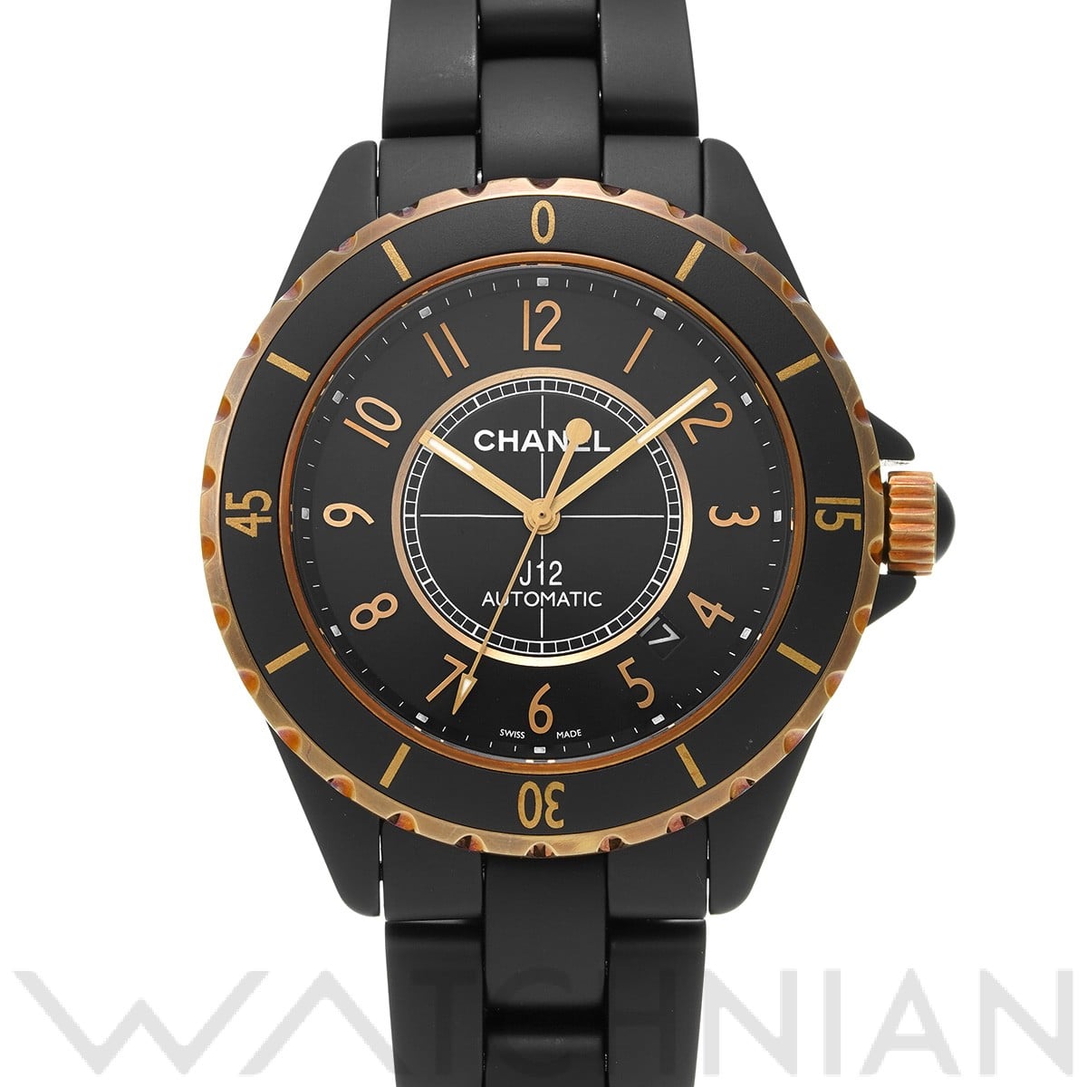 シャネル J12 キャリバー3125 H2918 ブラックラッカー メンズ 時計 【中古】【wristwatch】