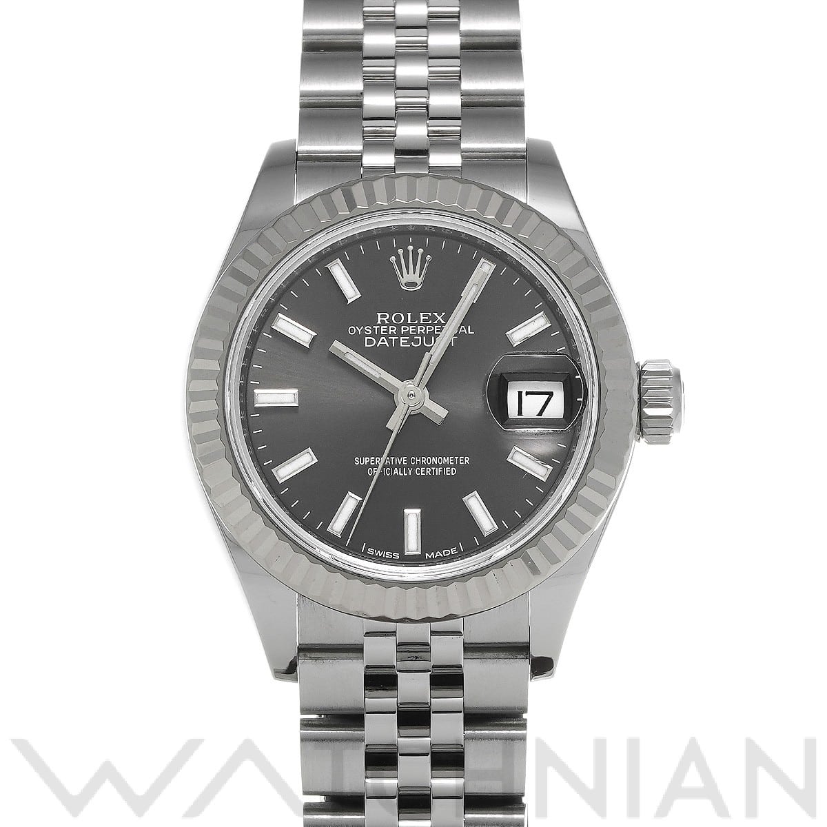 ロレックス レディ デイトジャスト 28 279174 ダークグレー レディース 時計 【中古】【wristwatch】