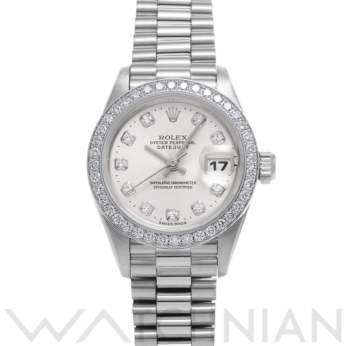 ロレックス デイトジャスト 69136G シルバー/ダイヤモンド レディース 時計 【中古】【wristwatch】