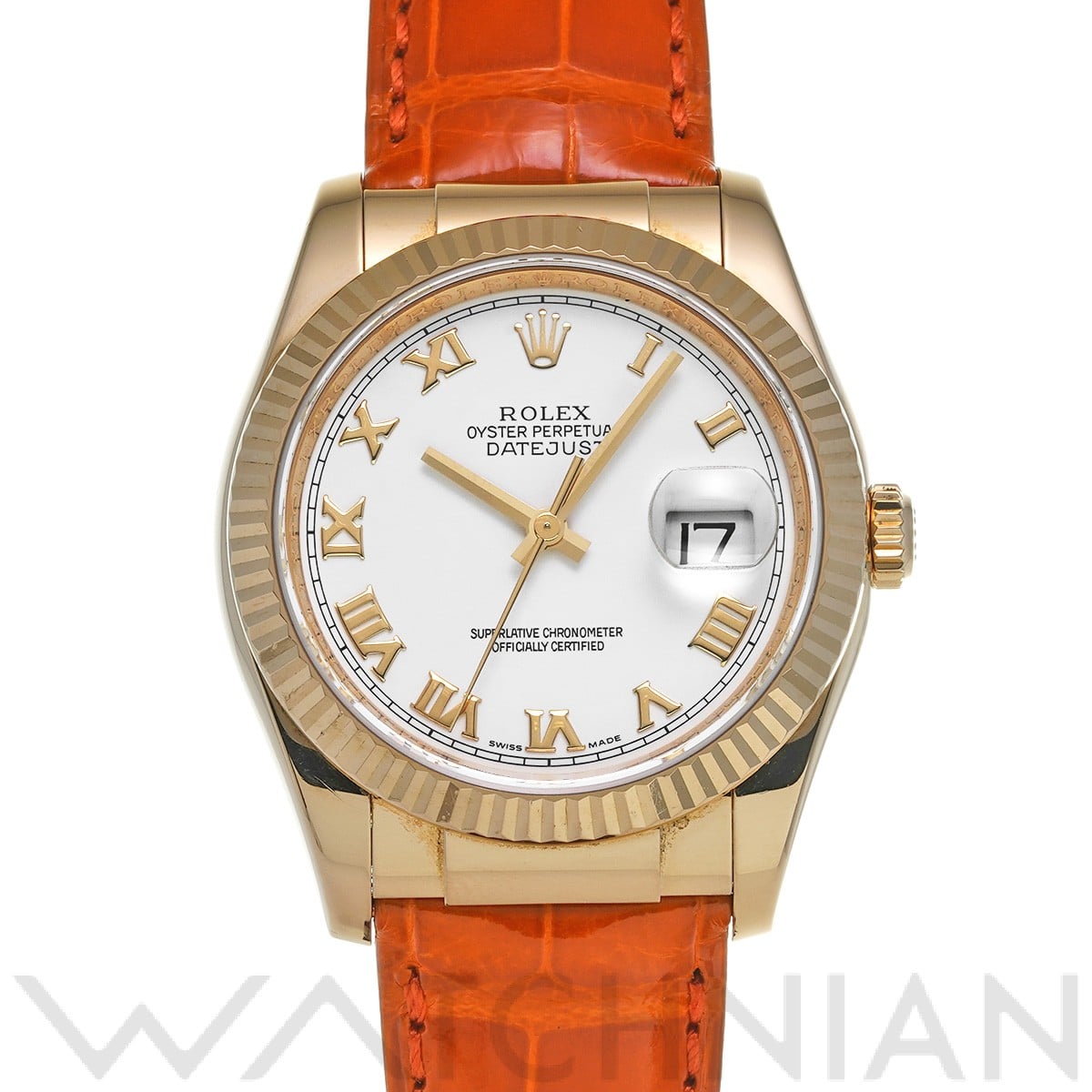 ロレックス デイトジャスト 36 116138 ホワイト メンズ 時計 【中古】【wristwatch】