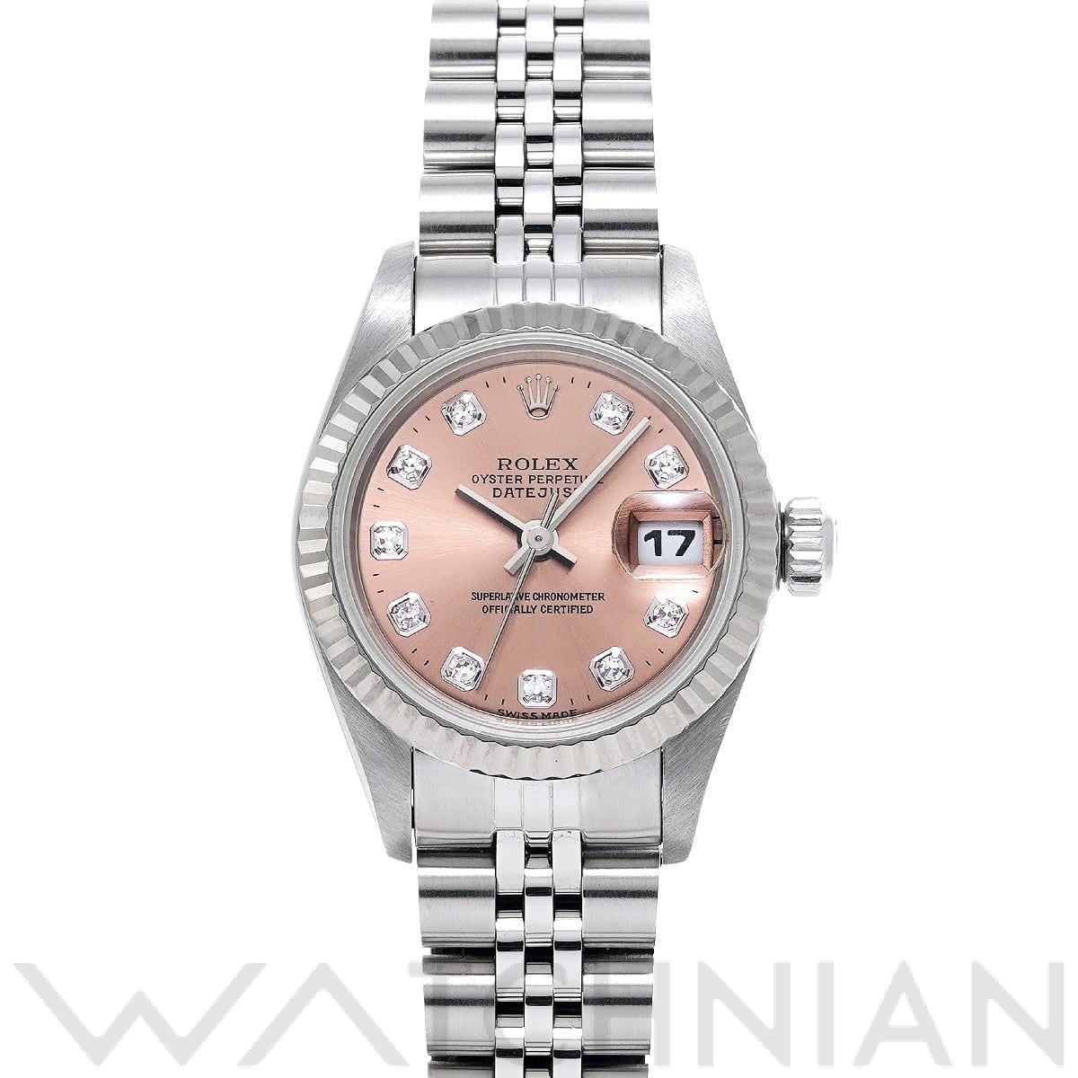 ロレックス デイトジャスト 69174G ピンク/ダイヤモンド レディース 時計 【中古】【wristwatch】