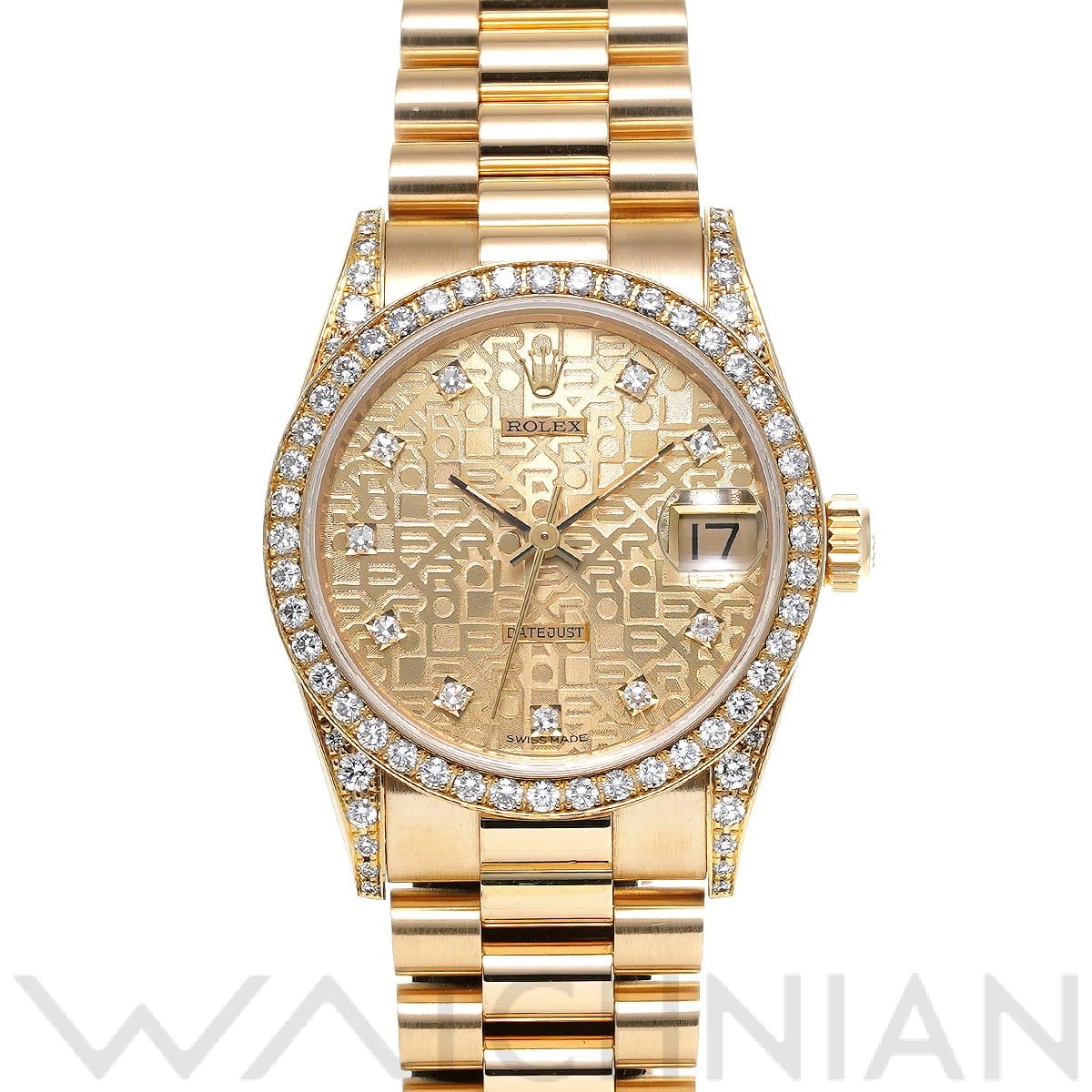 ロレックス デイトジャスト 68158G シャンパン/ダイヤモンド ユニセックス 時計 【中古】【wristwatch】