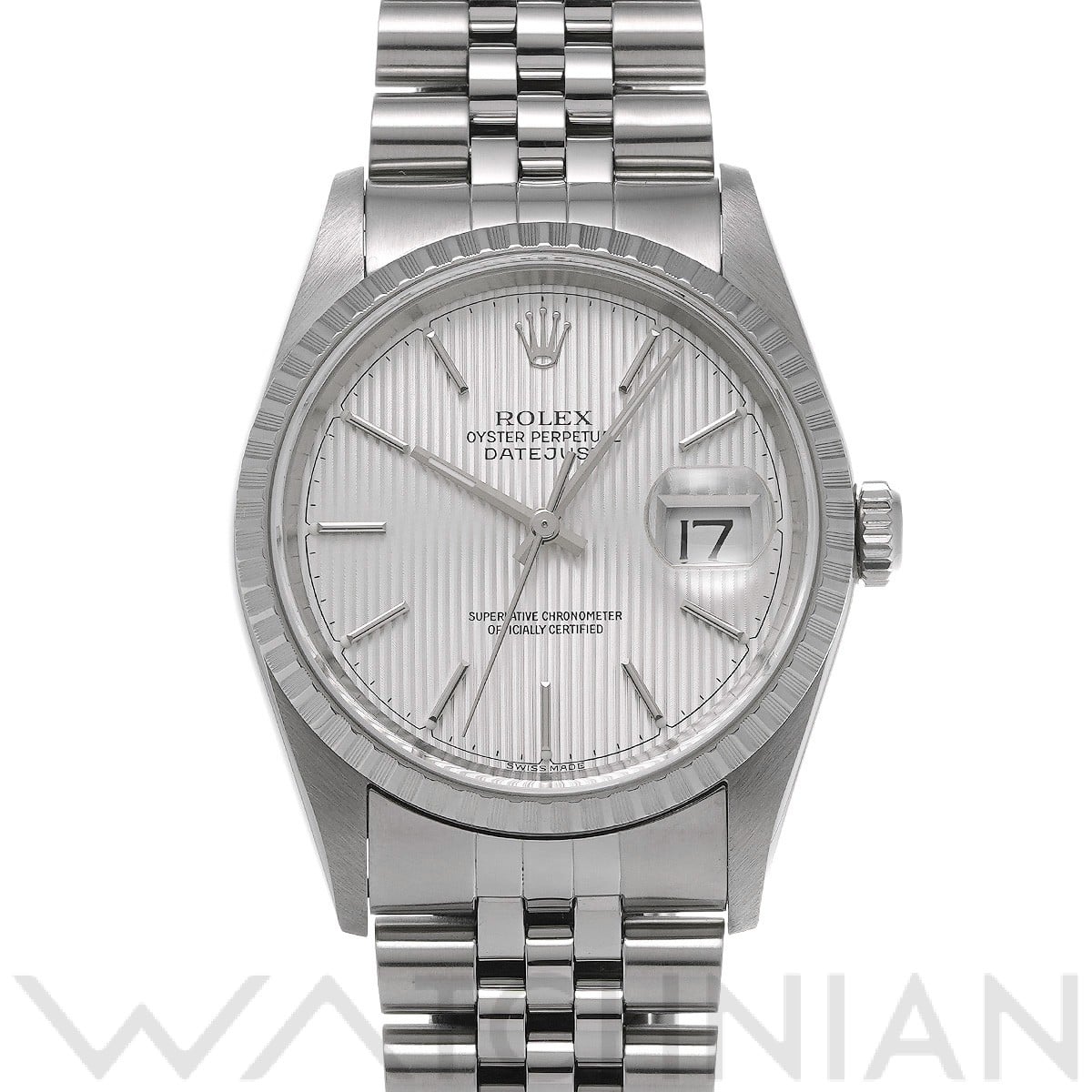 ロレックス デイトジャスト 16220 シルバータペストリー メンズ 時計 【中古】【wristwatch】