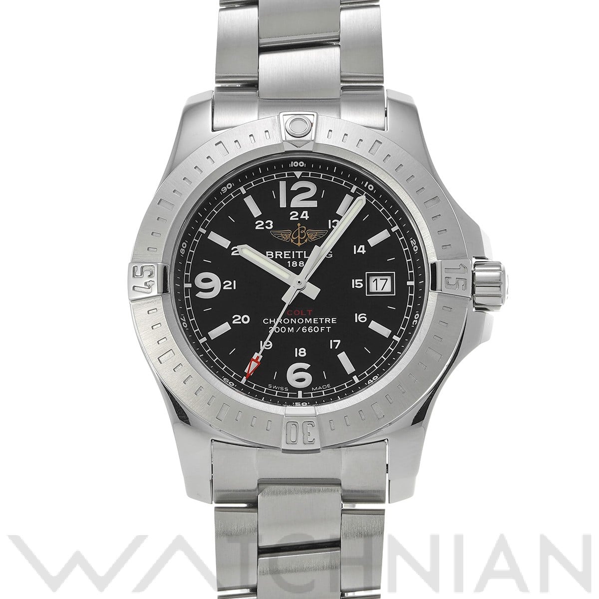 ブライトリング コルト クォーツ A7438811/BD45 ブラック メンズ 時計 【中古】【wristwatch】