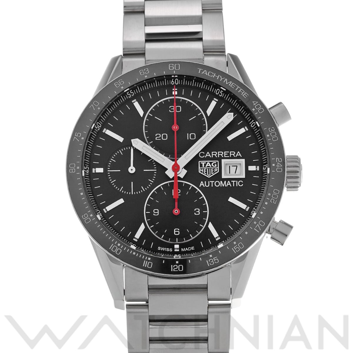 タグ ホイヤー カレラ キャリバー16 クロノグラフ CV201AK.BA0727 ブラック メンズ 時計 【中古】【wristwatch】