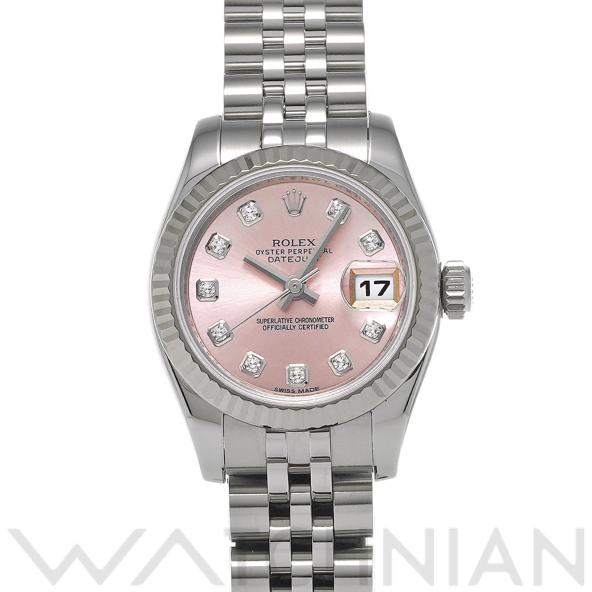 ロレックス レディ デイトジャスト 26 179174G ピンク/ダイヤモンド レディース 時計 【中古】【wristwatch】