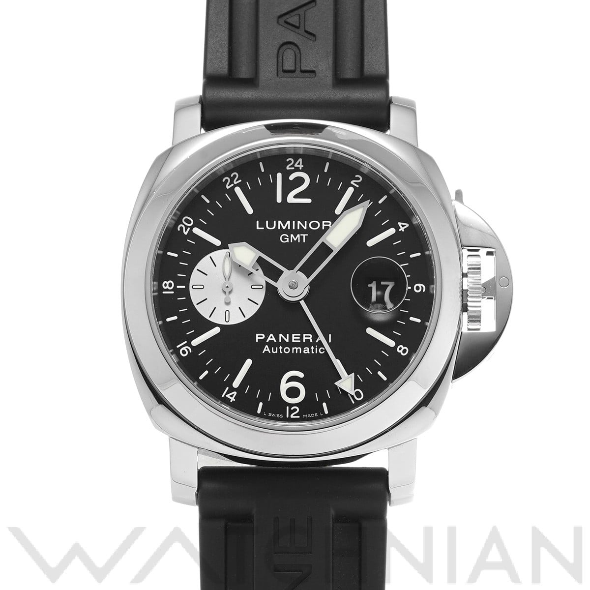 パネライ / PANERAI ルミノール GMT アッチャイオ PAM01088 ブラック メンズ 時計 【中古】【wristwatch】
