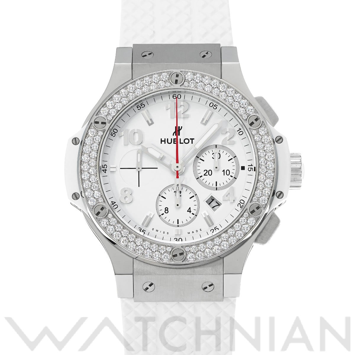 ウブロ / HUBLOT ビッグバン スチール ホワイト ダイヤモンド 301.SE.230.RW.114 ホワイト メンズ 時計 【中古】【wristwatch】