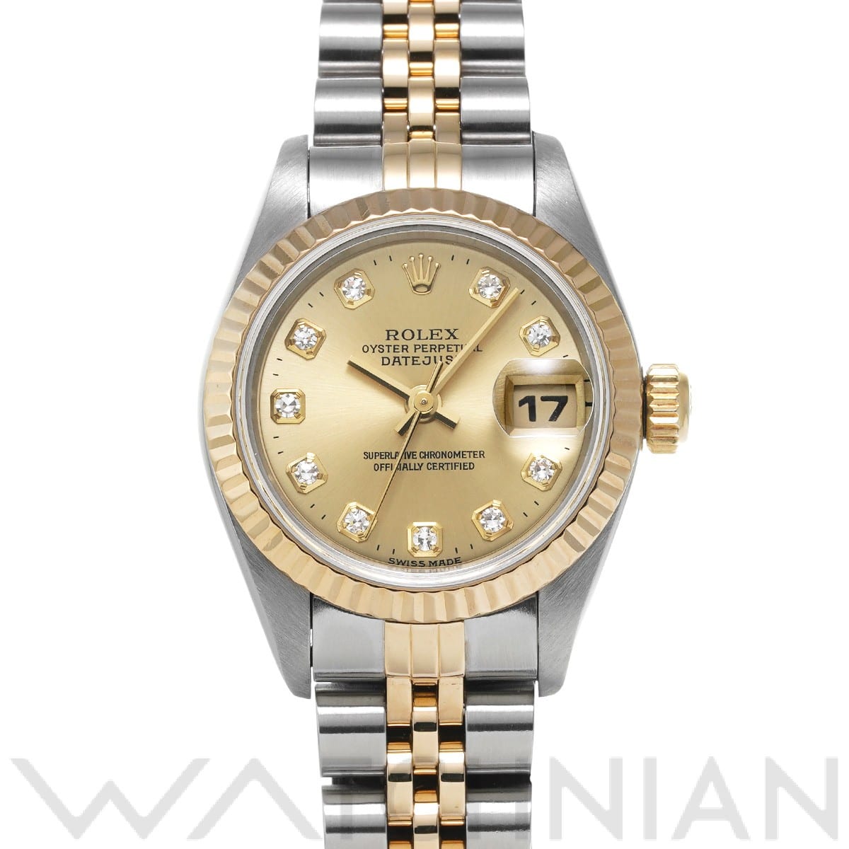 ロレックス デイトジャスト 69173G シャンパン/ダイヤモンド レディース 時計 【中古】【wristwatch】