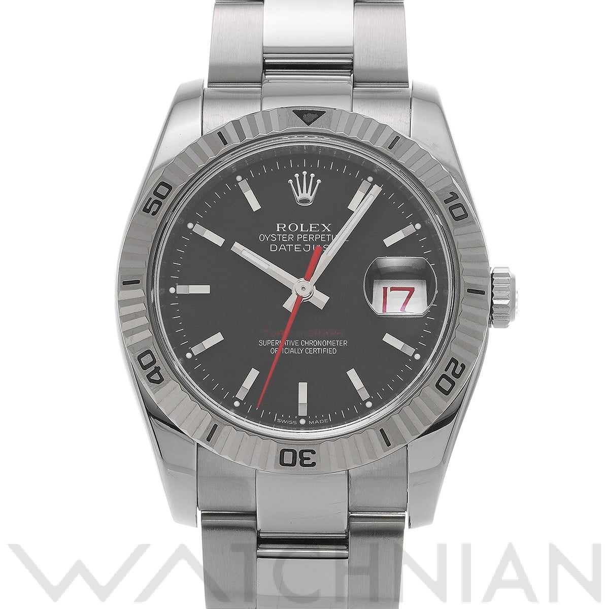 ロレックス デイトジャスト ターノグラフ 116264 ブラック メンズ 時計 【中古】【wristwatch】