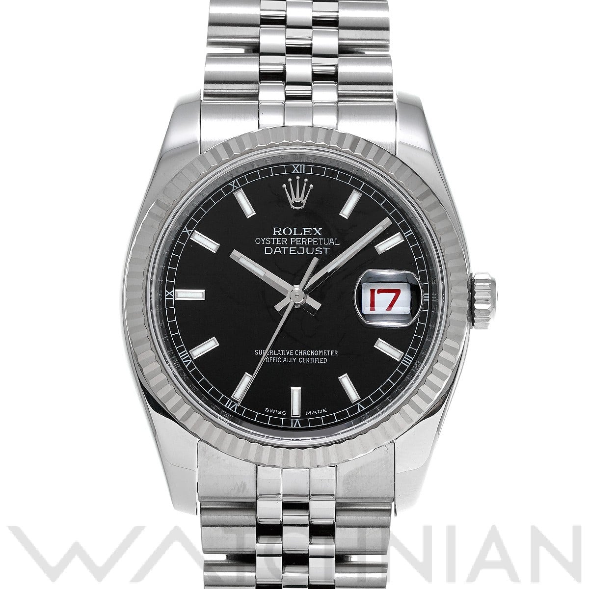 ロレックス デイトジャスト 116234 ブラック メンズ 時計 【中古】【wristwatch】