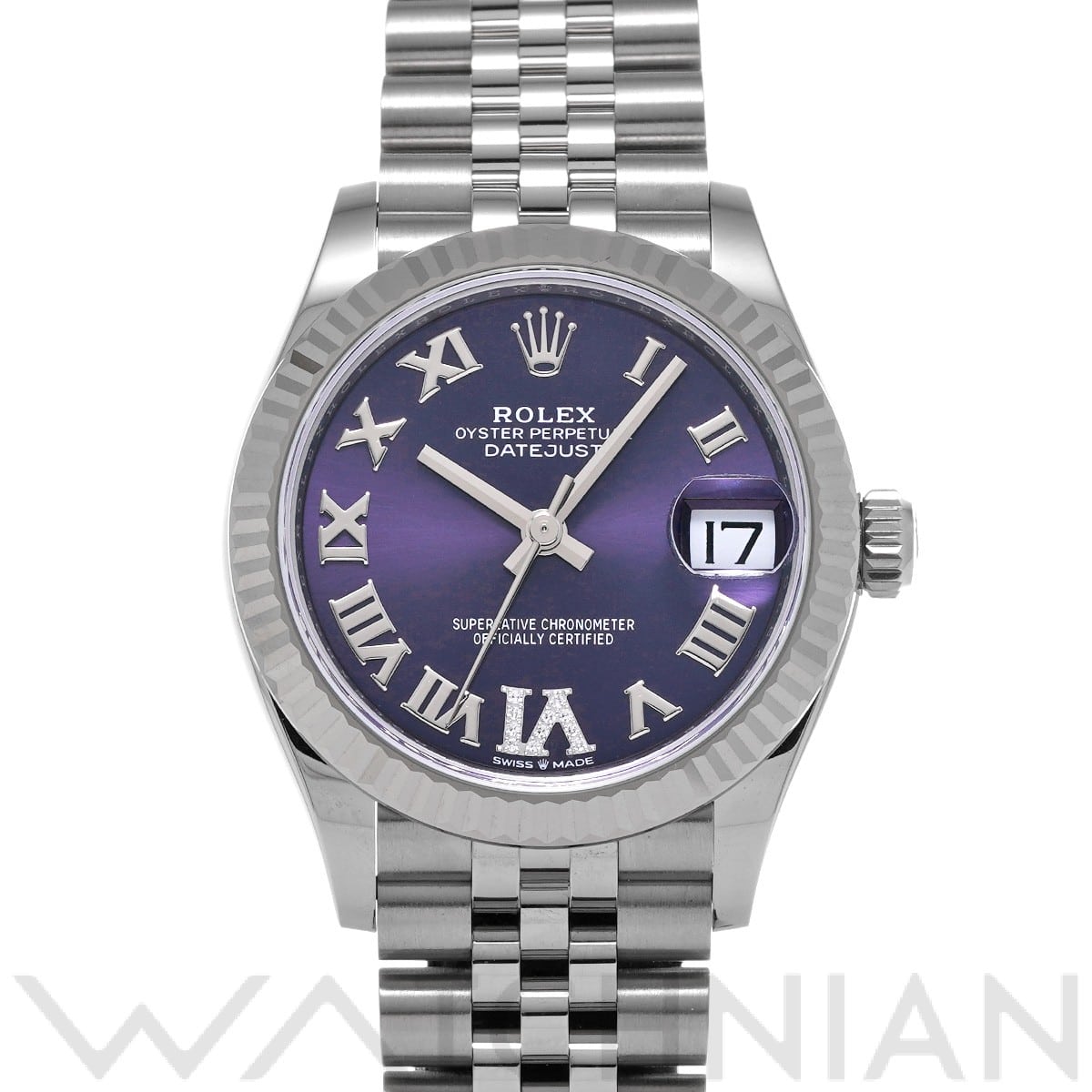 ロレックス / ROLEX デイトジャスト 31 278274 オーベルジーヌ/ダイヤモンド ユニセックス 時計 【中古】【wristwatch】