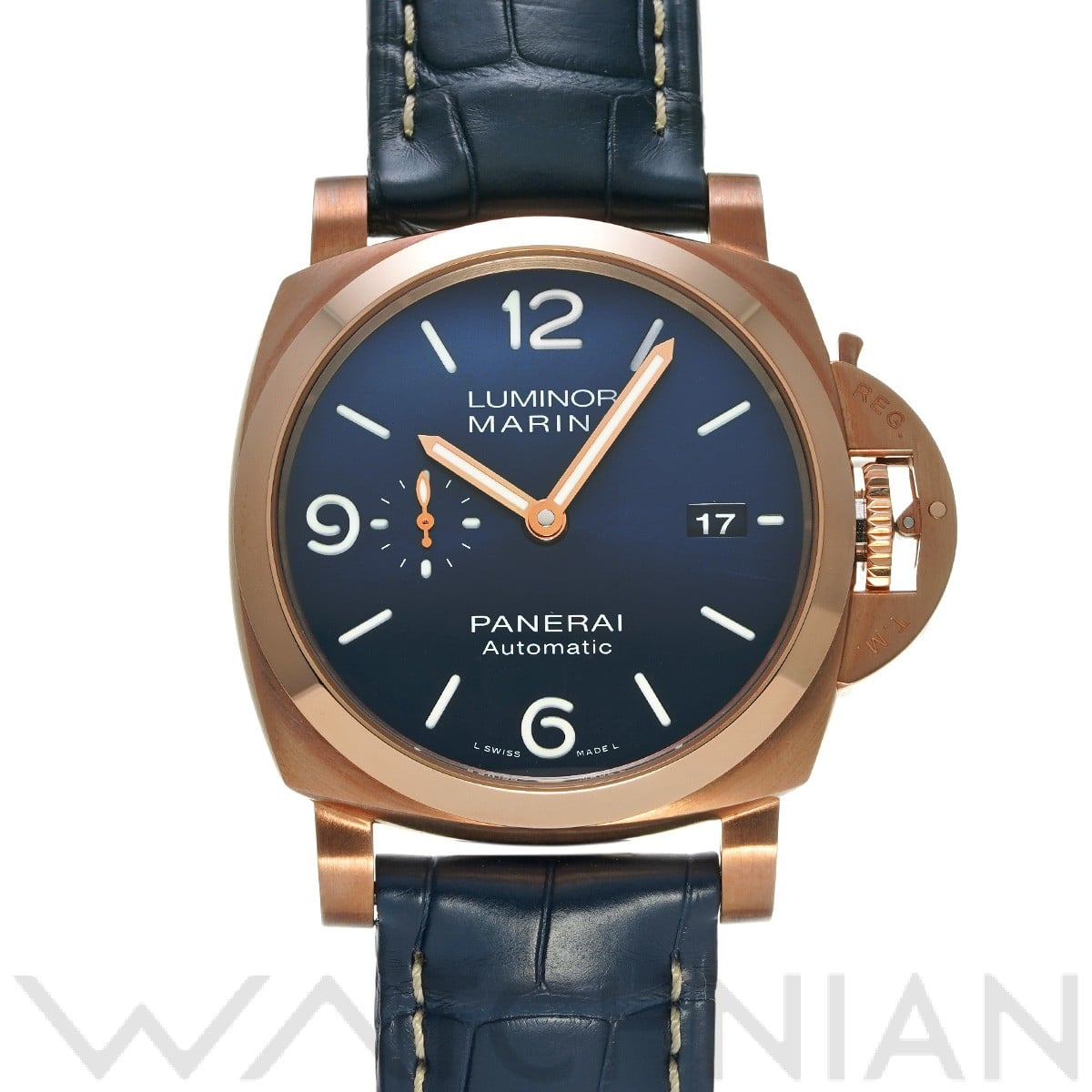 パネライ / PANERAI ルミノールマリーナ ゴールドテック ソールブルー PAM01112 ブルー メンズ 時計 【中古】【wristwatch】