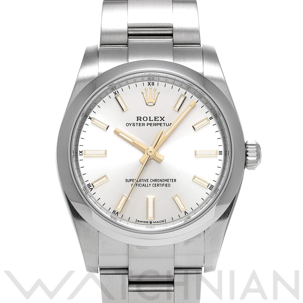 ロレックス オイスターパーペチュアル 34 124200 シルバー ユニセックス 時計 【中古】【wristwatch】