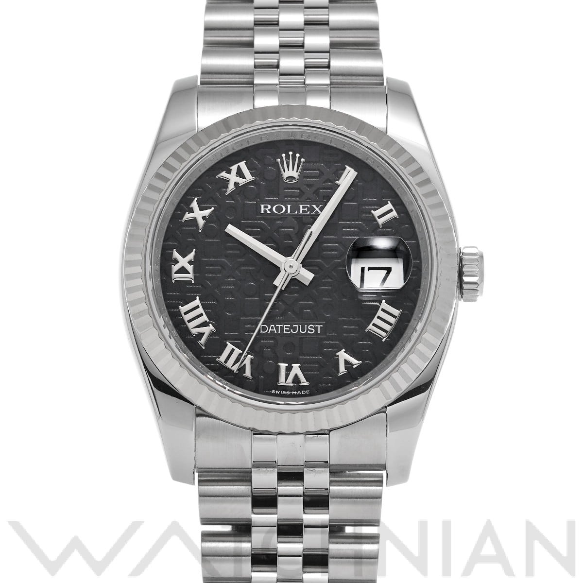 ロレックス デイトジャスト 36 116234 ブラックコンピュータ メンズ 時計 【中古】【wristwatch】