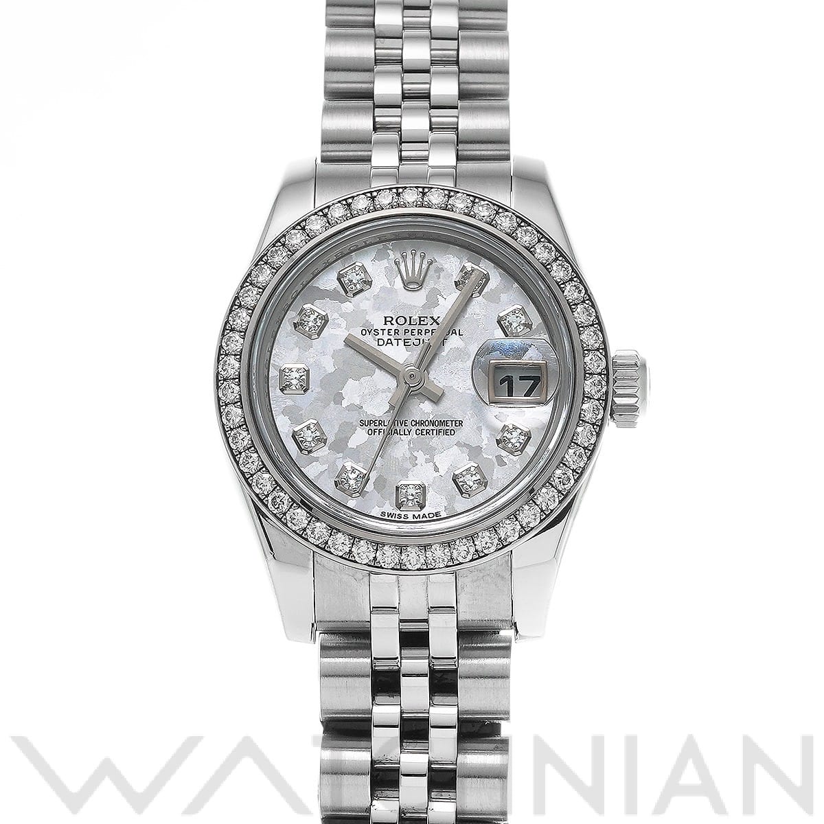 ロレックス レディ デイトジャスト 26 179384G ホワイトゴールドクリスタル/ダイヤモンド レディース 時計 【中古】【wristwatch】