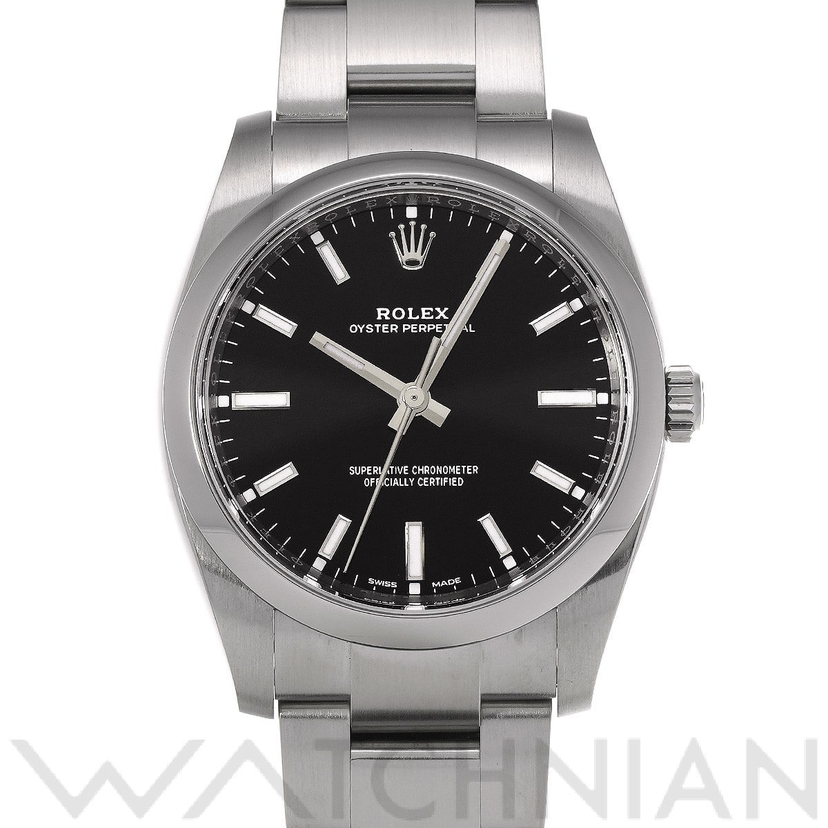 ロレックス オイスターパーペチュアル 34 114200 ブラック メンズ 時計 【中古】【wristwatch】