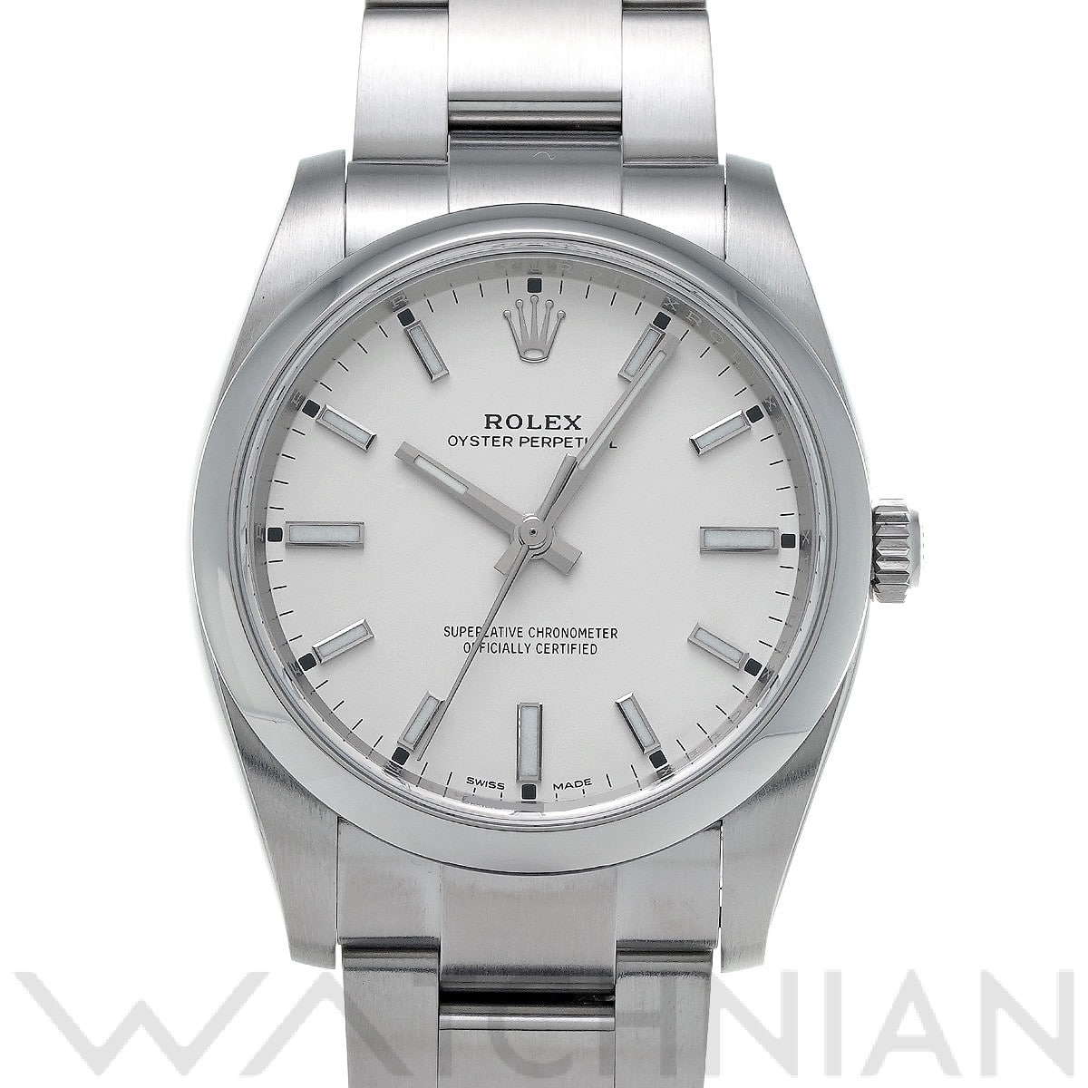 ロレックス オイスターパーペチュアル 34 114200 シルバー メンズ 時計 【中古】【wristwatch】