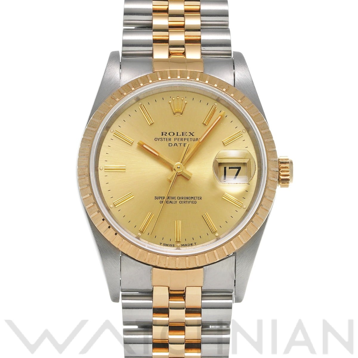 ロレックス オイスターパーペチュアル デイト 15223 シャンパン メンズ 時計 【中古】【wristwatch】