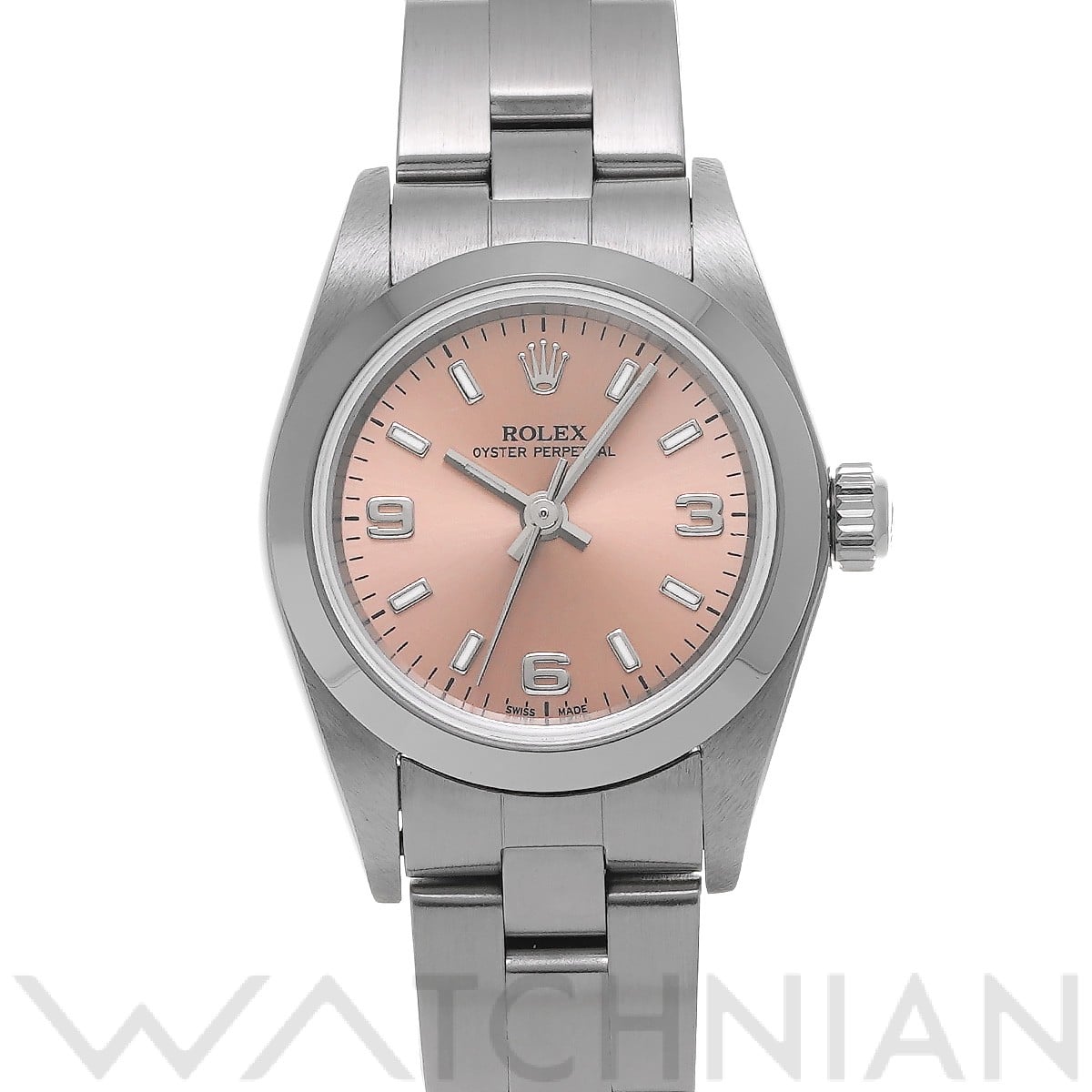 ロレックス オイスターパーペチュアル 76080 ピンク レディース 時計 【中古】【wristwatch】