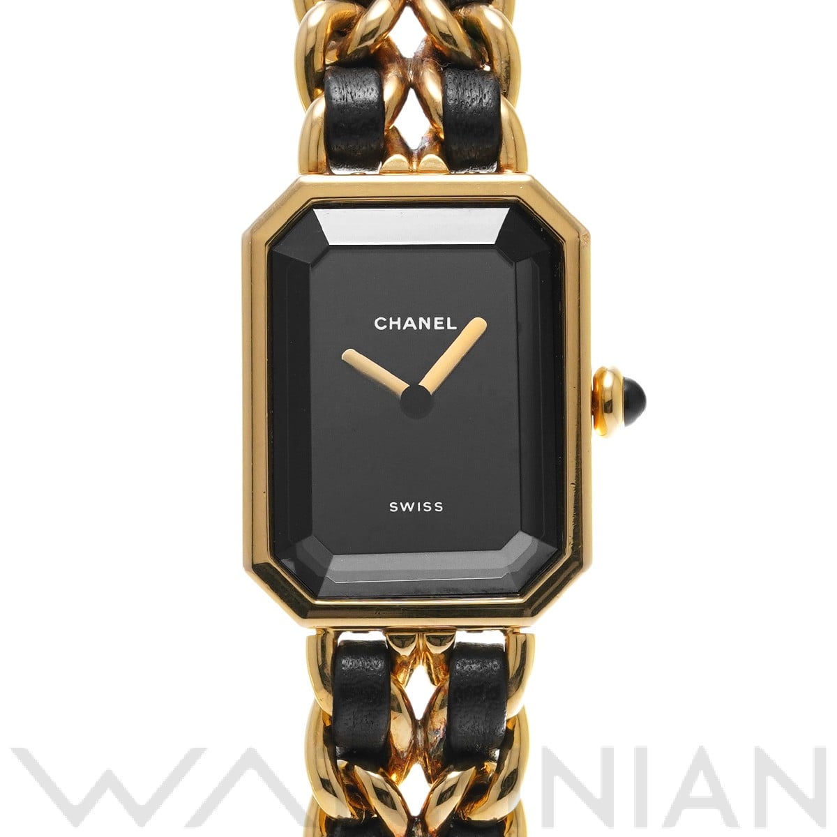シャネル プルミエール L H0001 ブラック レディース 時計 【中古】【wristwatch】
