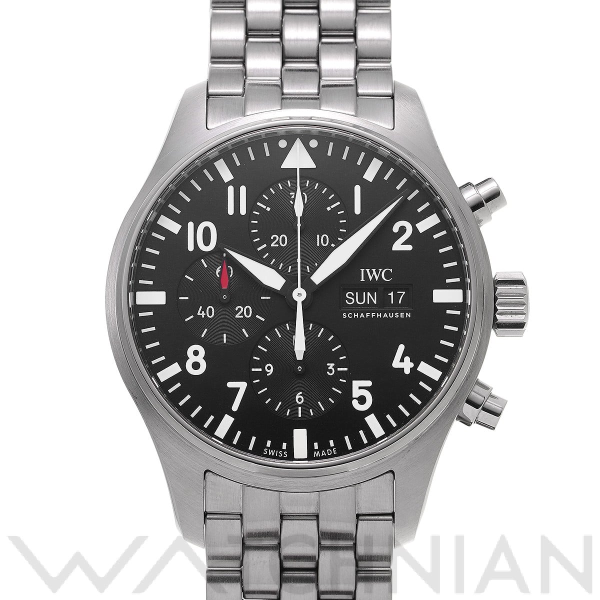 IWC パイロットウォッチ クロノグラフ IW377710 ブラック メンズ 時計 【中古】【wristwatch】