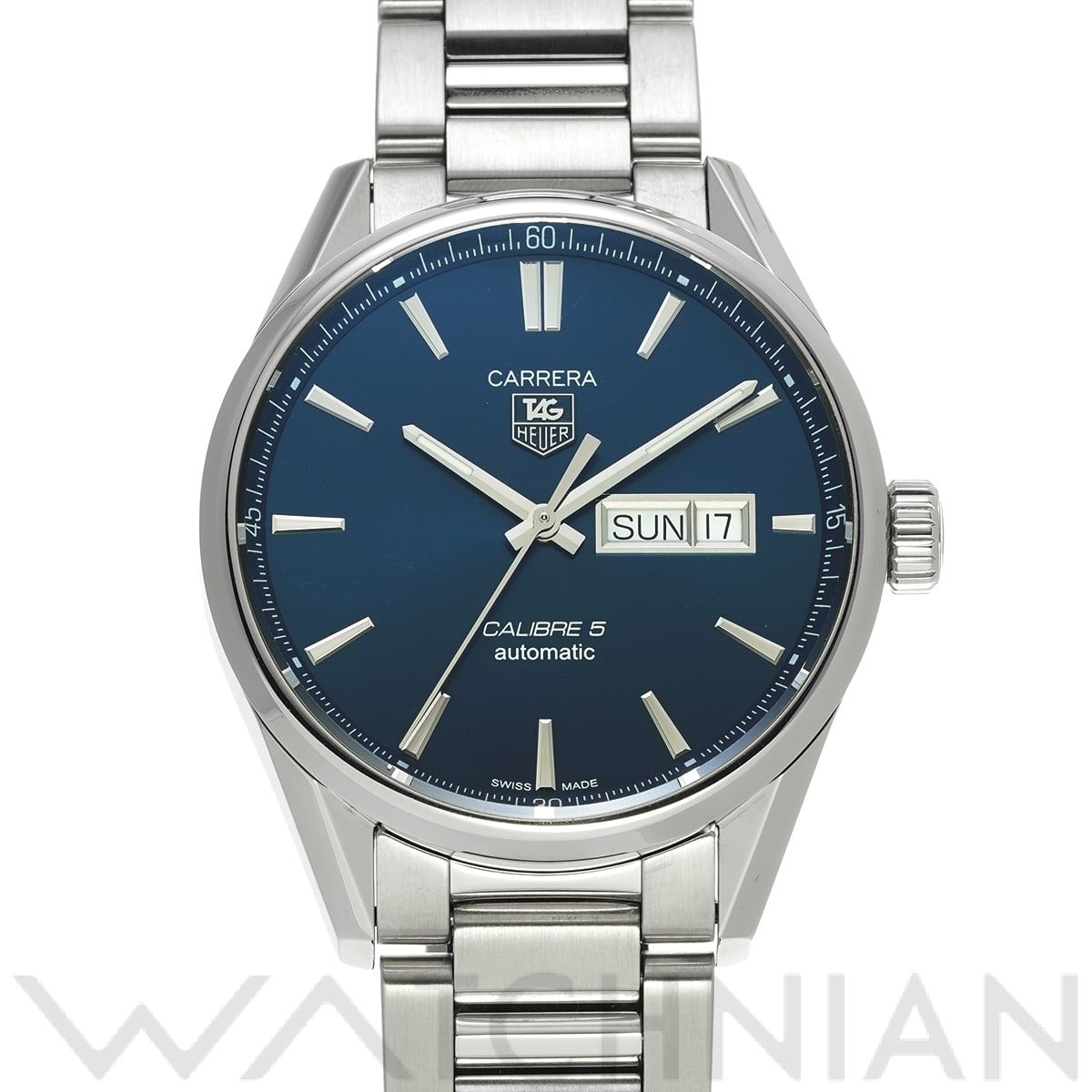 タグ ホイヤー カレラ キャリバー5 デイデイト WAR201E.BA0723 ブルー メンズ 時計 【中古】【wristwatch】