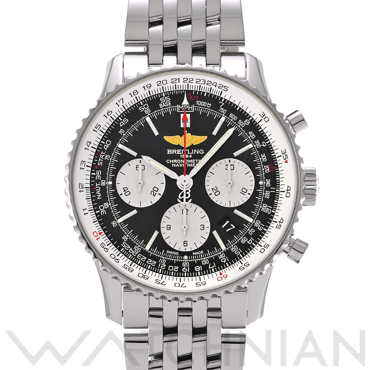 ブライトリング / BREITLING ナビタイマー 01 AB012012/BB01 ブラック/シルバー メンズ 時計 【中古】【wristwatch】