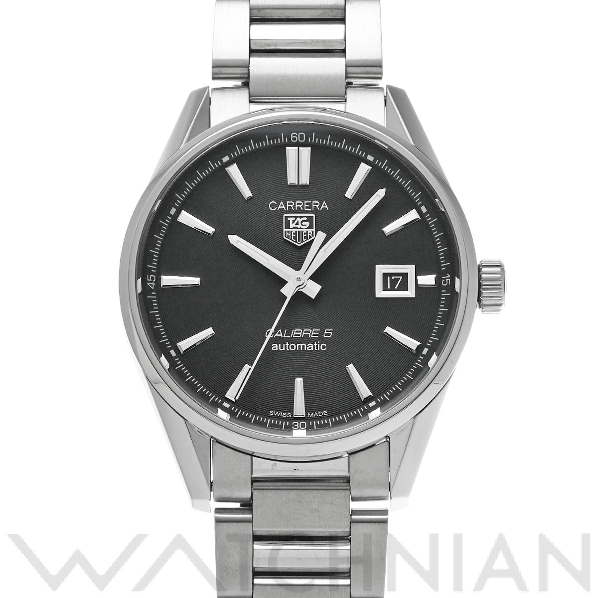タグ ホイヤー / TAG HEUER カレラ キャリバー5 WAR211A.BA0782 ブラック メンズ 時計 【中古】【wristwatch】