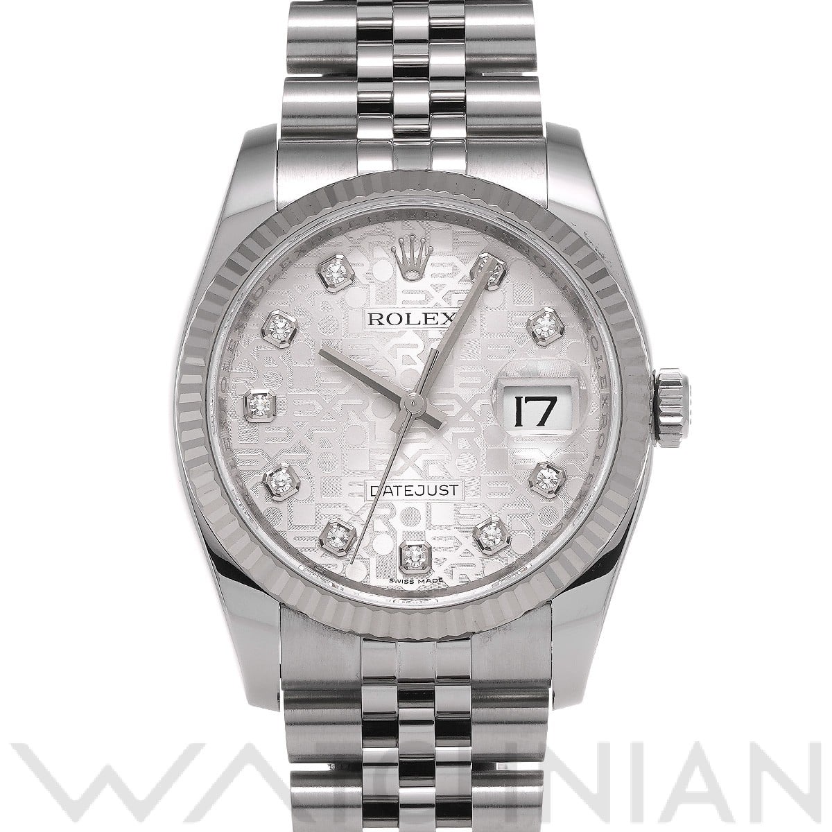 ロレックス デイトジャスト 36 116234G シルバーコンピュータ/ダイヤモンド メンズ 時計 【中古】【wristwatch】