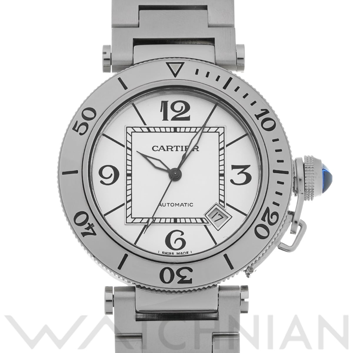 カルティエ パシャ シータイマー W31080M7 シルバー メンズ 時計 【中古】【wristwatch】