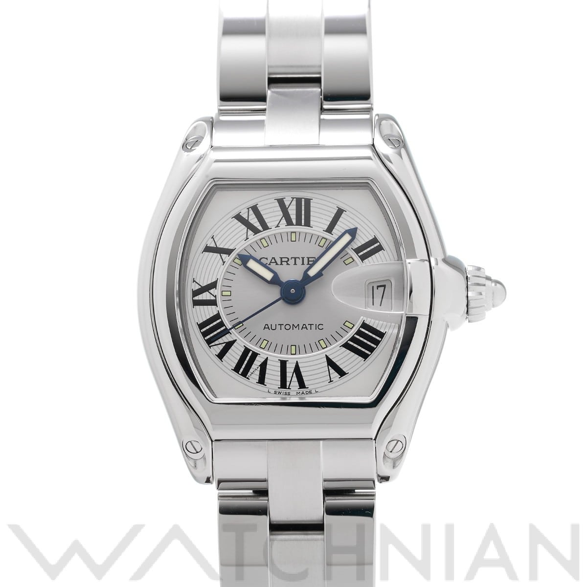 カルティエ ロードスター LM W62000V3 シルバー メンズ 時計 【中古】【wristwatch】