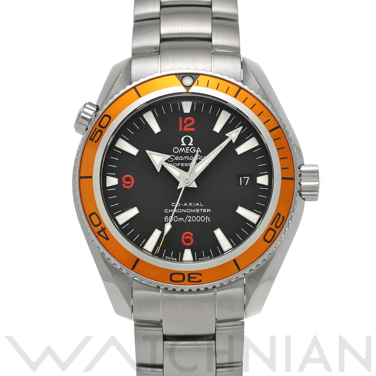 オメガ シーマスター プラネットオーシャン 600 コーアクシャル 2209.50 ブラック メンズ 時計 【中古】【wristwatch】