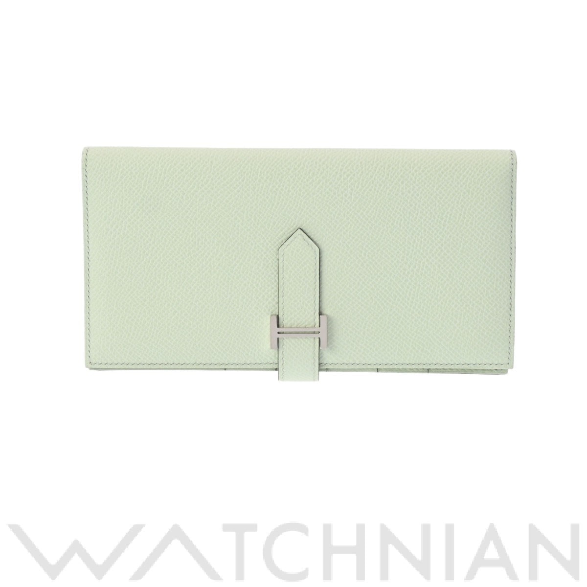 エルメス ベアンスフレ ヴェールフィズ/パラジウム金具 ヴォーエプソン ユニセックス 財布 【中古】【purse】